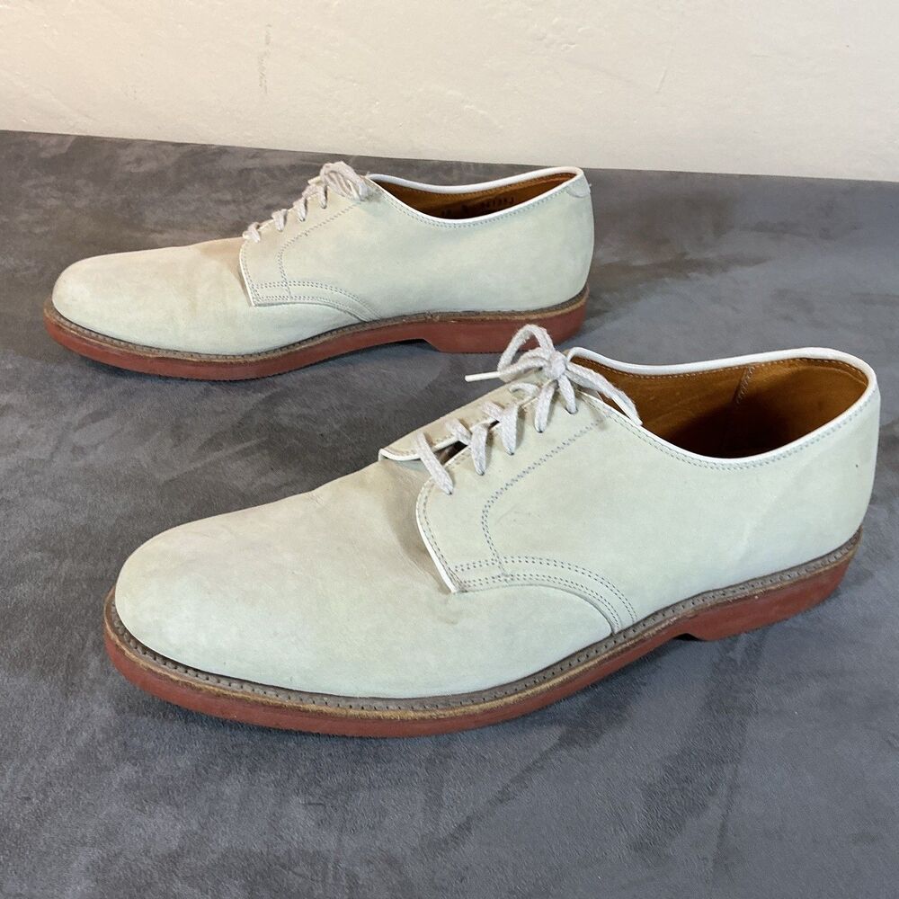 Cole Haan 12 D Buc Creamy Beige Nubuck Vintage Made In USA Shoes Summer Oxford - Picture 2 of 8